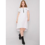 Fashion Hunters Plus size white cotton dress Cene