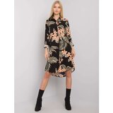 Fashion Hunters RUE PARIS Black shirt with a long pattern | shoptok.hr