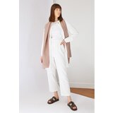 Trendyol White Elastic Waist Straight Cut Woven Trousers | Shoptok.si