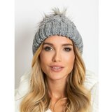 Fashion Hunters Sivi zimski šešir sa pompom Cene