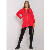 Fashion Hunters Red zip up hoodie with pockets Cene
