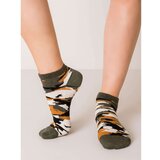 Fashion Hunters Khaki camo patterned women´s socks Cene