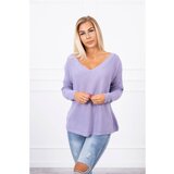 Kesi Sweater with V neckline purple | Shoptok.si