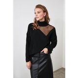Trendyol Ženski džemper Tulle detaljno crn Cene
