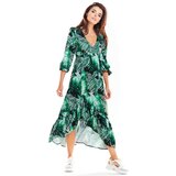 Awama Ženska haljina A322 siva | zelena cene