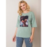 Fashion Hunters Kitty RUE PARIS mint t-shirt | Shoptok.si