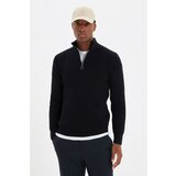 Trendyol Navy Blue Men Regular Fit Half Turtleneck Zipper Collar Sweater  cene