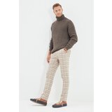 Trendyol Mink Men Regular Fit Belt Waist Plaid Trousers | Shoptok.si