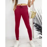 DStreet Women's sweatpants FITT maroon UY0206