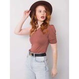 Fashion Hunters Brown viscose blouse Jeanne RUE PARIS | Shoptok.si