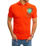 DStreet Coral polo shirt with print PX0368