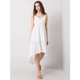 Fashion Hunters OH BELLA White dress with a longer back | shoptok.hr