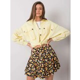 Fashion Hunters RUE PARIS Yellow women's shirt with pockets Cene
