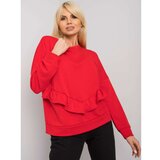 Fashion Hunters RUE PARIS Red sweatshirt without a hood Cene