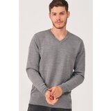 Dewberry V0036 MEN'S V-NECK SWEATER-GRAY | shoptok.hr