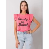 Fashion Hunters Women's pink blouse with a print Cene