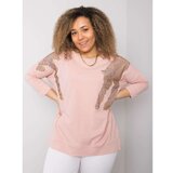 Fashion Hunters Dusty pink blouse with rhinestones Cene