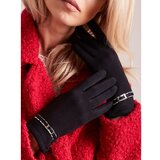 Fashion Hunters Women's gloves with a black buckle Cene