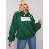 Fashion Hunters Dark green padded hoodie Cene