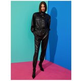 Koton Women's Leather Look Trousers Cene