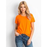 Fashion Hunters Osnovna fluo narandžasta pamučna majica za žene Cene