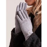 Fashion Hunters Women´s gloves with a gray buckle Cene