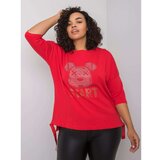 Fashion Hunters Crvena bluza sa sjajnom aplikacijom Cene