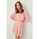 Trendyol Ružičasta haljina s volanima tamnocrvena | pink Cene