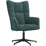  Stol za sproščanje s stolčkom temno zelen žamet, (20957996) | Shoptok.si