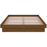 Posteljni okvir medeno rjav iz trdnega lesa 120x190 cm 4FT, (20647436) | Shoptok.si