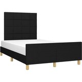  Za krevet s uzglavljem crni 120 x 200 cm od tkanine | shoptok.hr