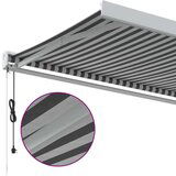 vidaXL Tenda na uvlačenje antracit i bijela 3x2,5 m tkanina i aluminij | shoptok.hr