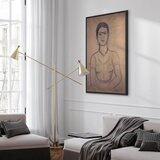  Slika - Frida Kahlo – Self-Portrait 1929 (charcoal drawing) 40x60 U crnom drvenom okviru | shoptok.hr