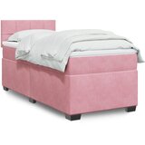 Box spring krevet s madracem ružičasti 90x190 cm baršunasti | shoptok.hr