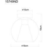 Globo STROPNA SVETILKA BARRY 18/19 cm | Shoptok.si