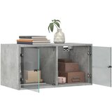  Zidni ormarići staklena vrata 2 kom boja betona 68,5x37x35 cm | shoptok.hr