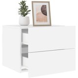 vidaXL Zidni noćni ormarić s LED svjetlima bijeli | shoptok.hr