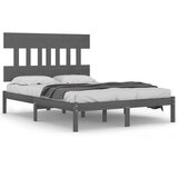  Okvir za krevet od masivne borovine sivi 200 x 200 cm | shoptok.hr
