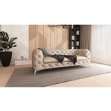 Ropez Sivo-bež baršunasti sofa 225 cm Chelsea Bis – | shoptok.hr