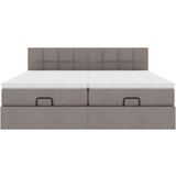  Otomanski okvir kreveta s madracima smeđesivi 180x200cm tkanine | shoptok.hr