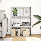 vidaXL Sobna pregrada / regal za knjige sivi 69,5x29x103,5 cm drveni | shoptok.hr