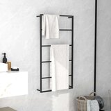 vidaXL Stalak za ručnike crni 60 x 10 x 116 cm čelični Cijene