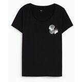 CA Ženska majica na kratak rukav, Basic, Sa printom, Slim Fit, Crna cene