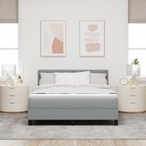 Krevet s opruga kutije Svijetlo siva 140 x 190 cm tkanina | shoptok.hr