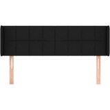  Uzglavlje s ušima crno 147x16x78/88 cm od tkanine | shoptok.hr