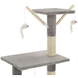 vidaXL Penjalica za mačke sa stupovima za grebanje od sisala 138 cm siva | shoptok.hr