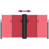 vidaXL Zložljiva stranska tenda rdeča 120x600 cm | Shoptok.si