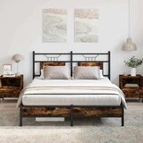  Posteljni okvir brez vzmetnice hrast 137x190 cm inženirski les, (21791685) Cene