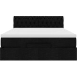 vidaXL otomanski krevet s madracem i led crni 140x190 cm tkanine | shoptok.hr