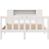 vidaXL Krevet s regalom z knjige bez madraca bijeli 160x200cm borovina | shoptok.hr